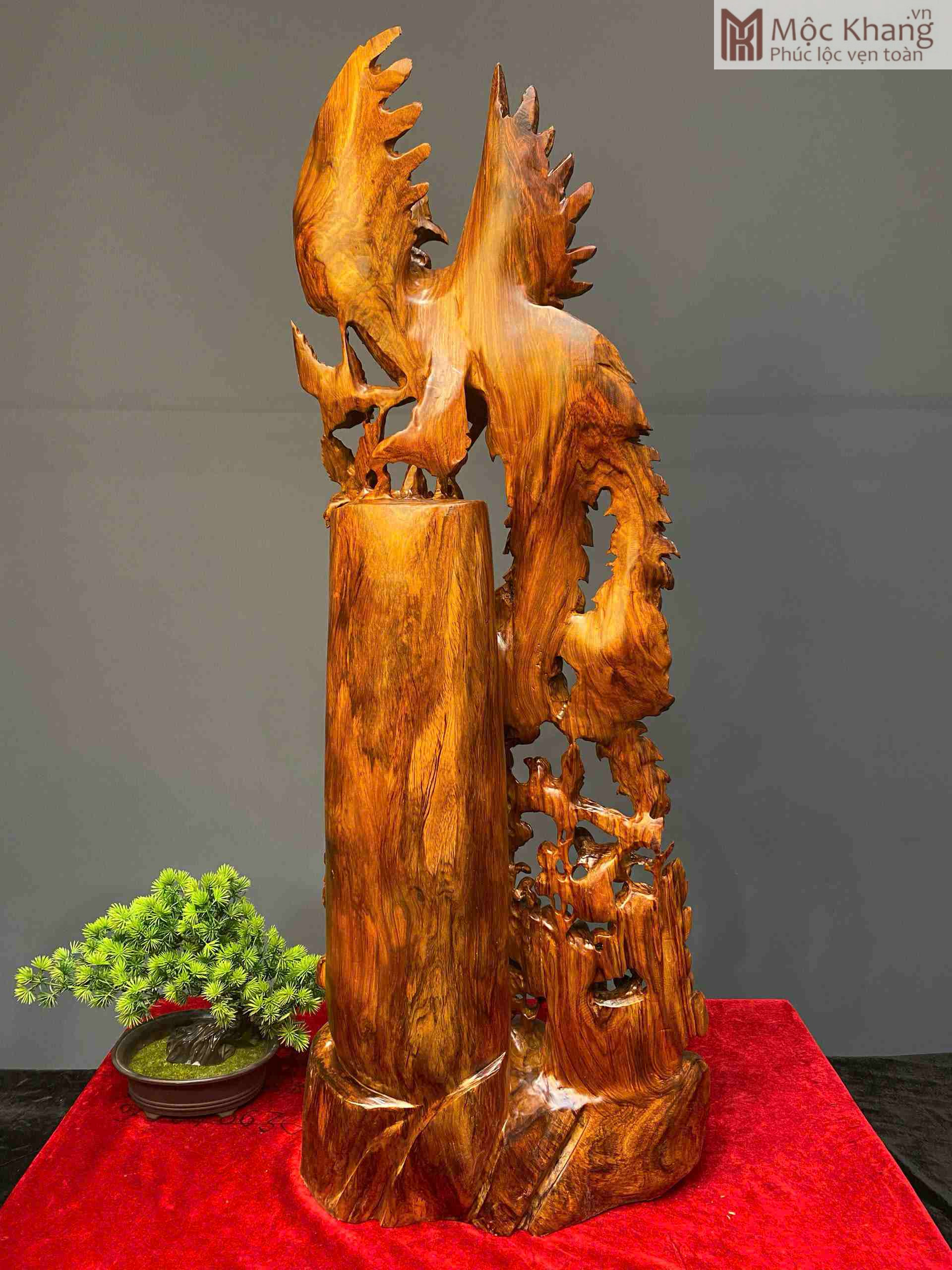 Tượng Ngũ Điểu Gỗ Sưa Cao 88 (cm) (1)_1 Tượng Ngũ Điểu Gỗ Sưa Cao 88 (cm)