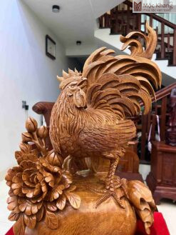 Tượng Nhất Kê Gỗ Ngọc Am Cao 60 (cm)