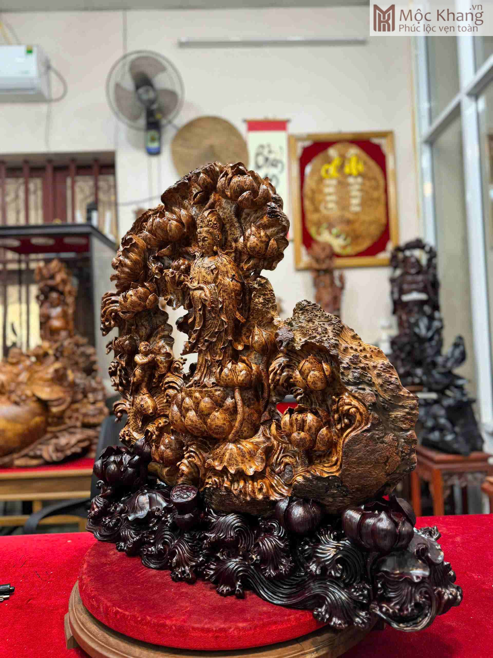 Tượng Phật Bà Quan Âm Gỗ Ngọc Am Cao 72 (cm) (4)_4 Tuong Phat Ba Quan Am Go Ngoc Am Cao 72 cm 4 4