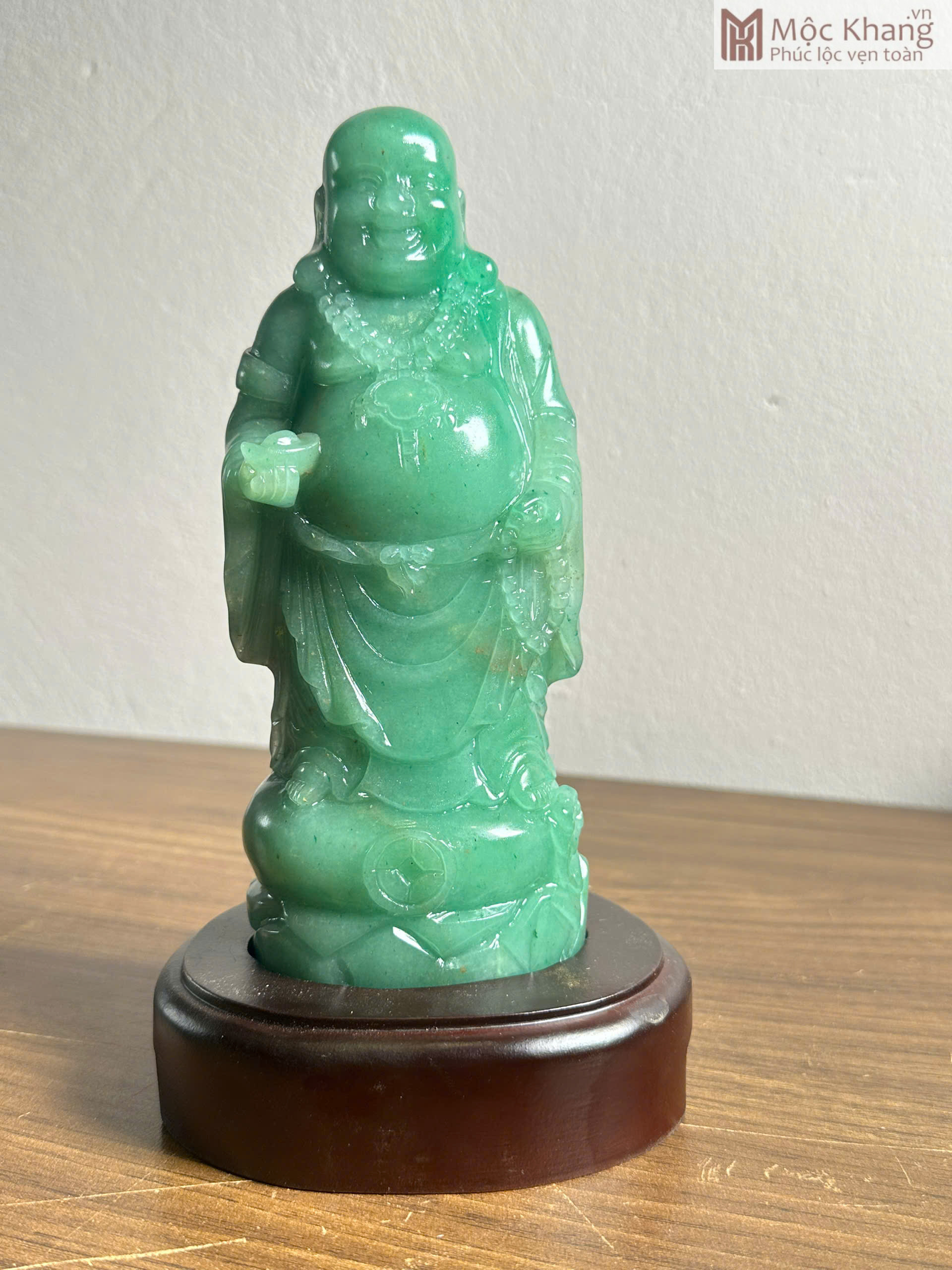 Tượng Phật Di Lặc Thạch Anh Xanh Cao 14 (cm) (1) Tượng Phật Di Lặc Thạch Anh Xanh Cao 18 (cm)