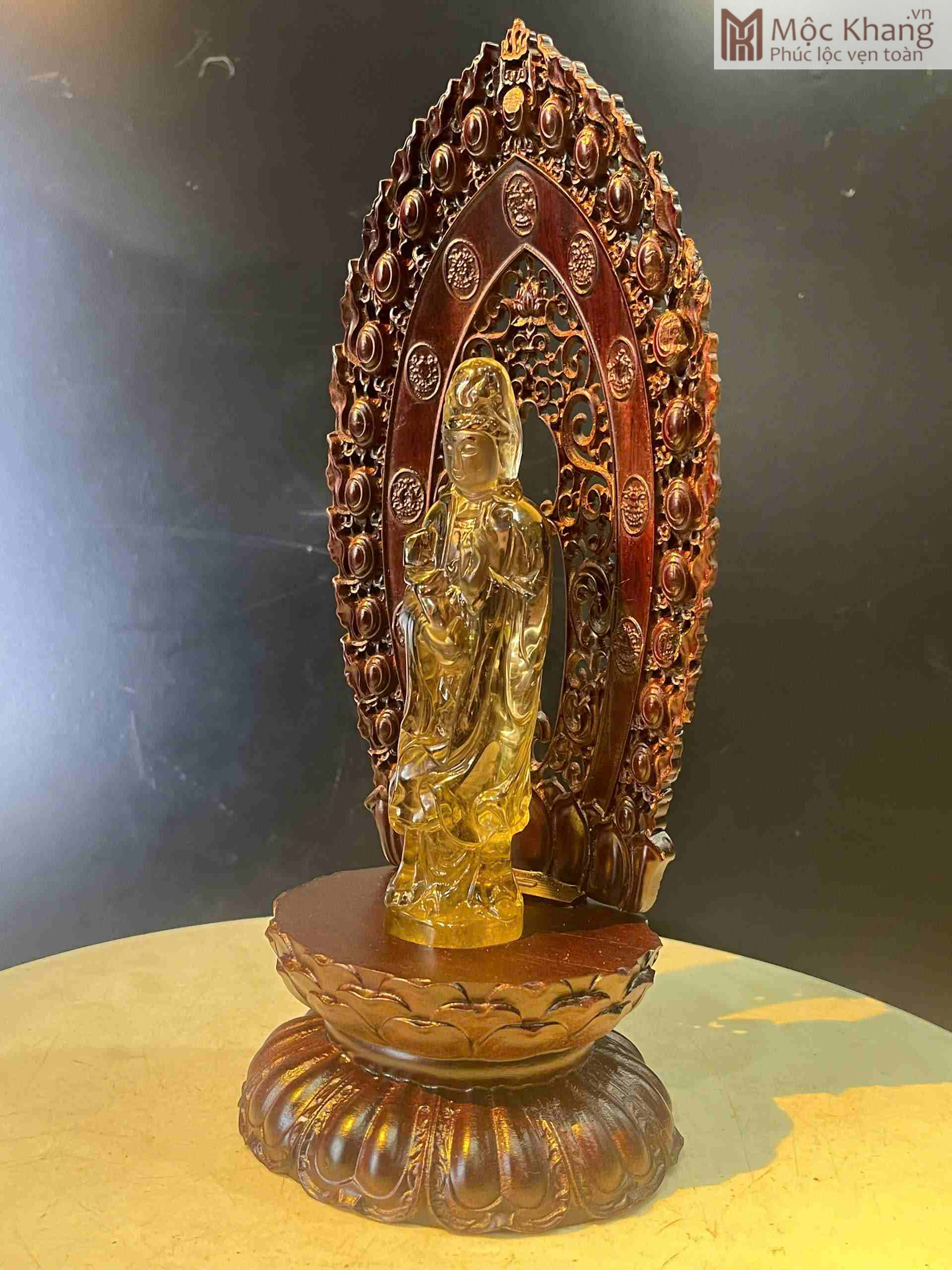 Tượng Quan Âm Thạch Anh Vàng Cao 15 (cm) (5)_5 Tuong Quan Am Thach Anh Vang Cao 15 cm 5 5