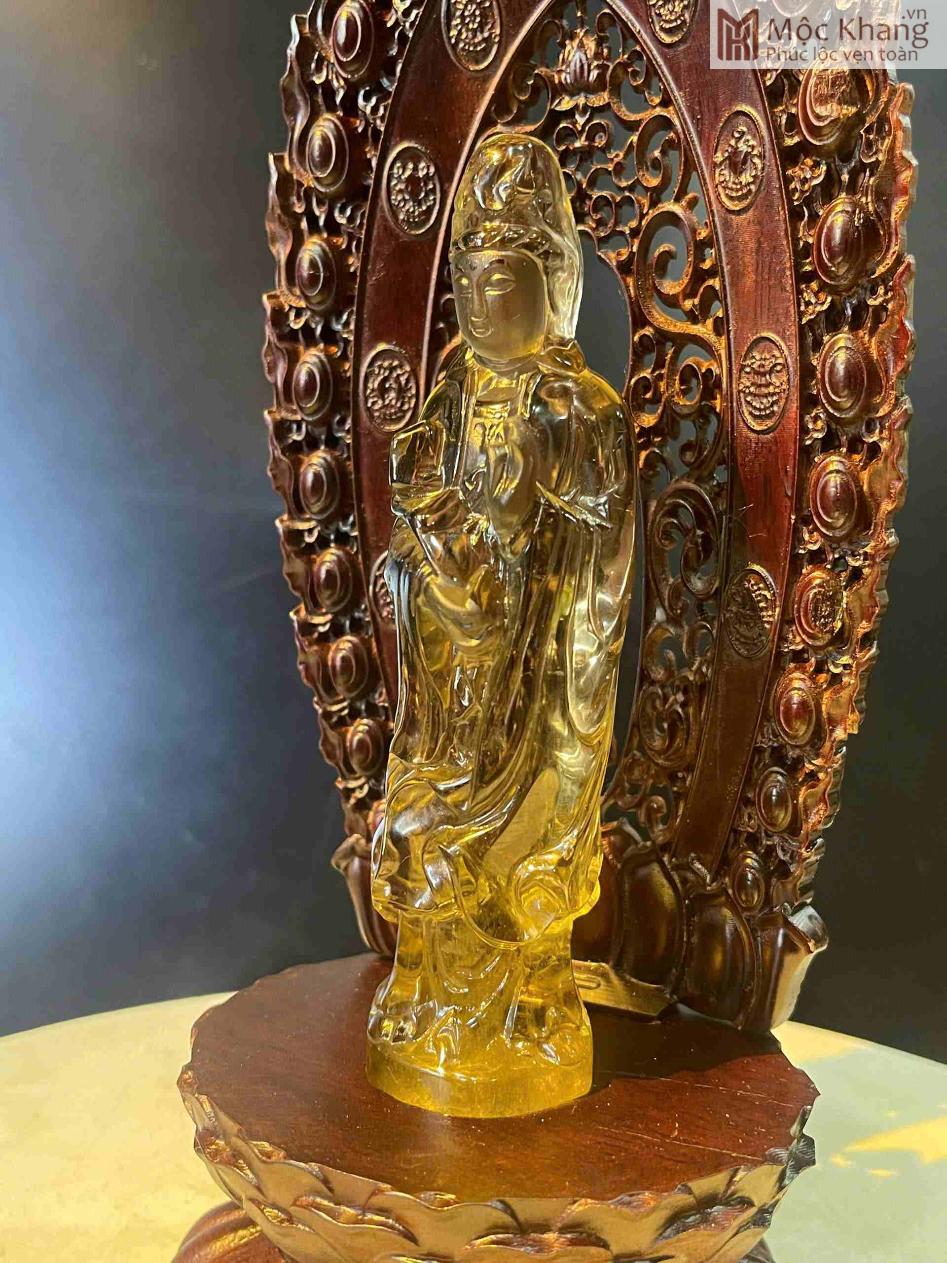 Tượng Quan Âm Thạch Anh Vàng Cao 15 (cm) (6)_6 Tuong Quan Am Thach Anh Vang Cao 15 cm 6 6