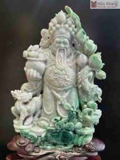 Tượng Thần Tài Ngọc Phỉ Thuý Cao 48 (cm)
