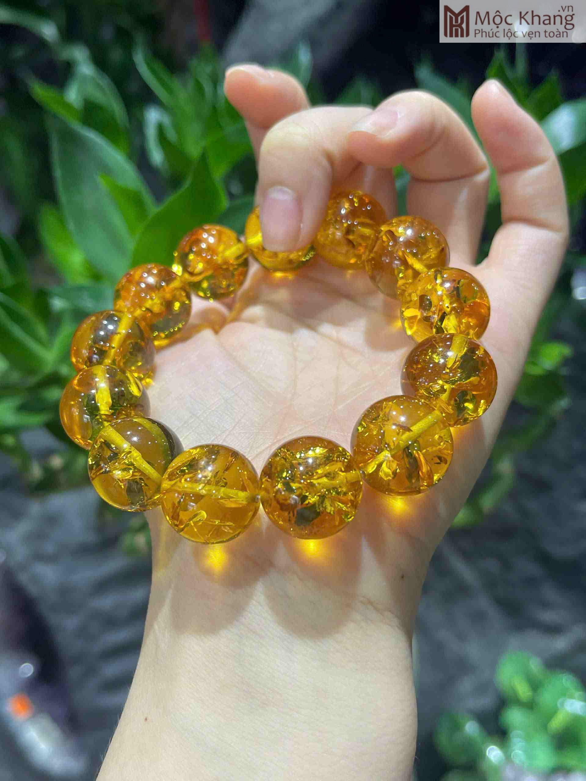 Vòng Tay Hổ Phách Hạt 17,2 (mm) (1) Vòng Tay Hổ Phách Hạt 17,2 (mm)