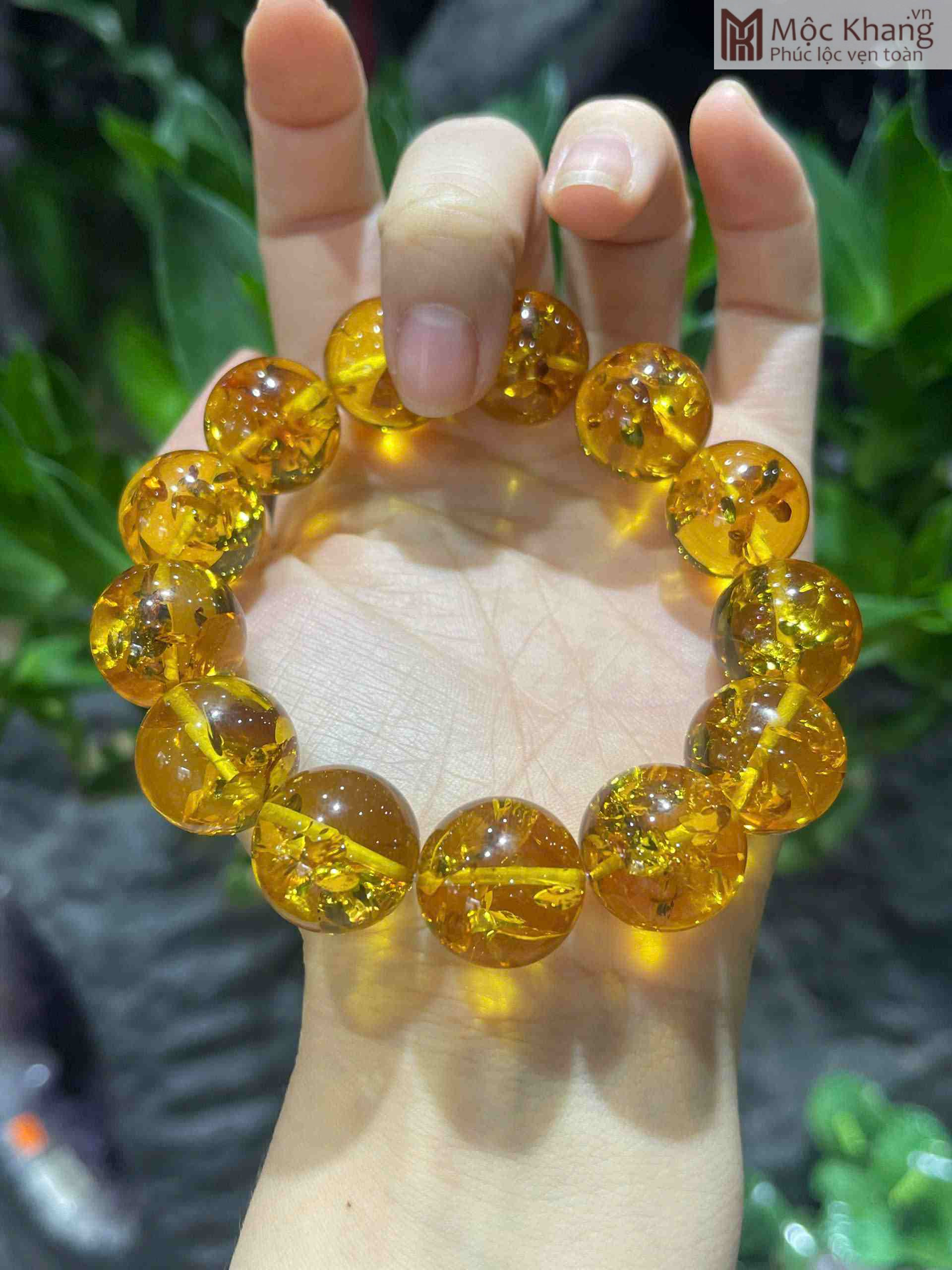 Vòng Tay Hổ Phách Hạt 17,2 (mm) (3) Vong Tay Ho Phach Hat 172 mm 3