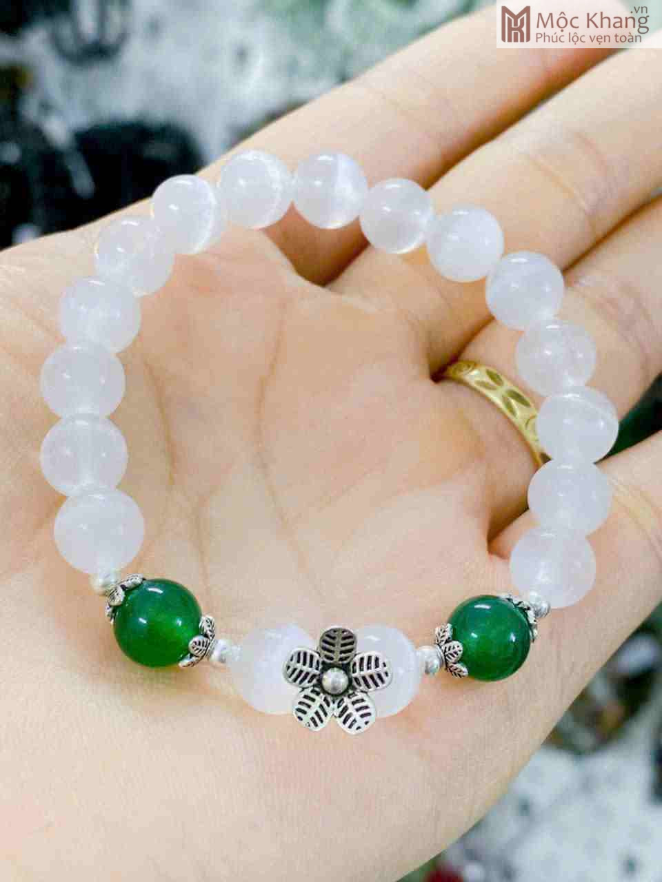 Vòng Tay Selenite Trắng Hạt 8 (mm) (2) Vong Tay Selenite Trang Hat 8 mm 2