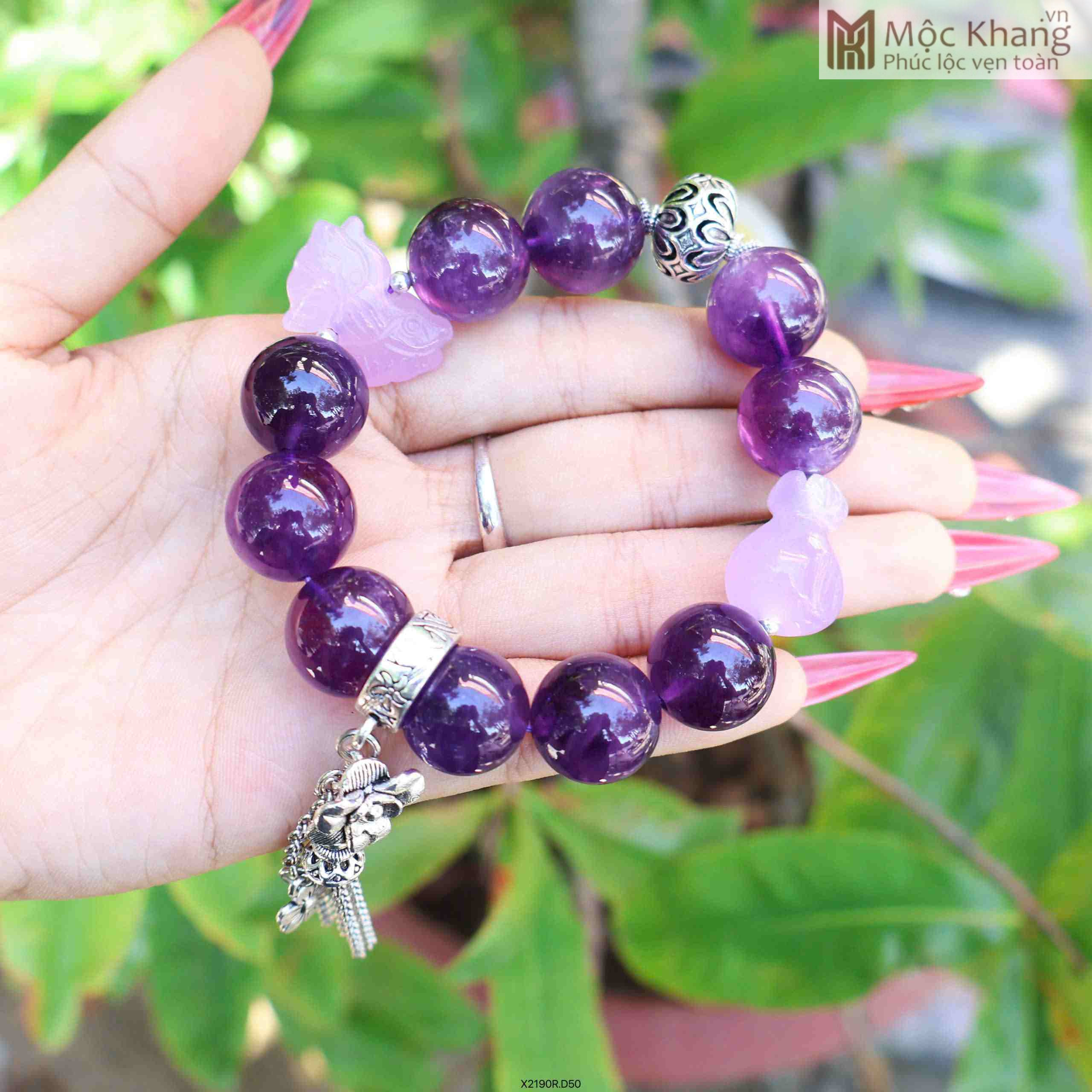 Vòng Tay Thạch Anh Tím Hạt 16 (mm) (2)_2 Vòng Tay Thạch Anh Tím Hạt 16 (mm)