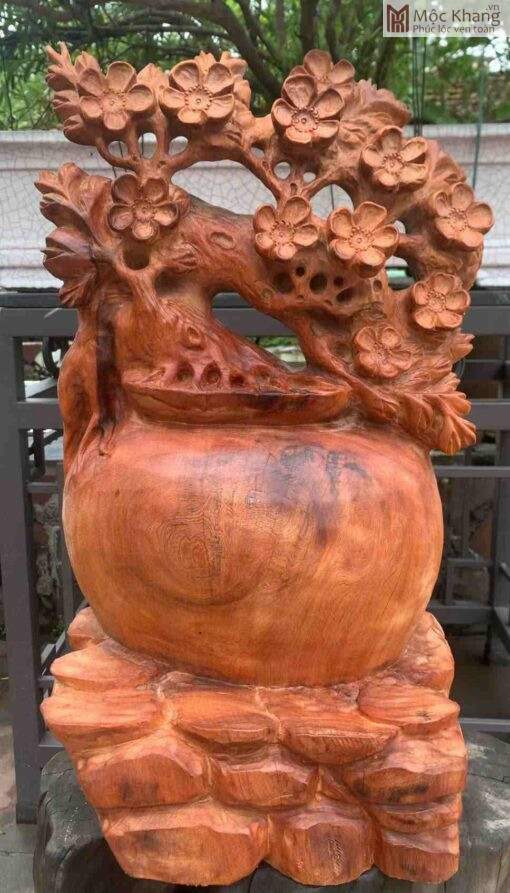Bình Mai Phú Quý Gỗ Ngọc Am Cao 56(cm)