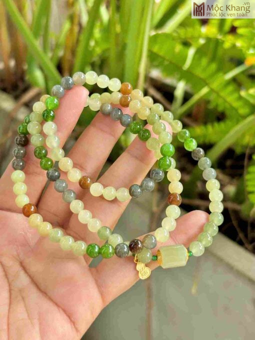 Chuỗi Đa Bảo Ngọc Hòa Điền 108 Hạt Mix Charm
