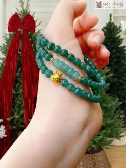 Chuỗi Lam Ngọc Mix Charm Hạt 6(mm)