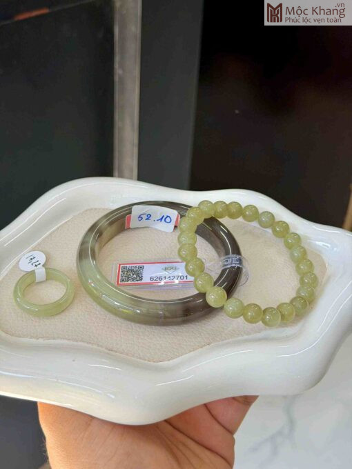 Combo Trang Sức Ngọc Hoà Điền Hạt 8(mm)