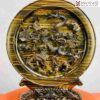 Đĩa Tứ Linh Gỗ Mun Đường Kính 41(cm)