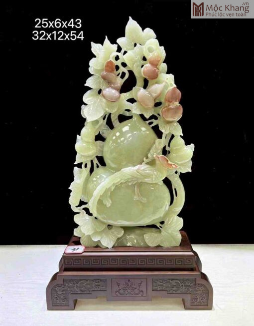 Hồ Lô Phú Quý Ngọc Onyx Xanh Cao 43(cm)