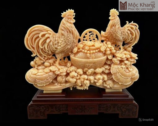 Kim Kê Tụ Bảo Ngọc Hoàng Long Ngang 108(cm)