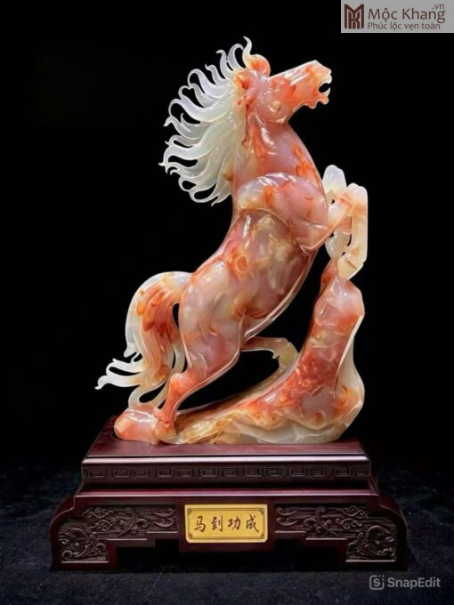 Mã Đáo Thành Công Ngọc Onyx Huyết Cao 29(cm)