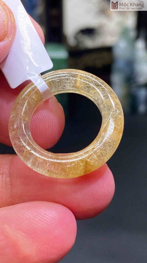 Nhẫn Thạch Anh Tóc Vàng Ni 16.5(mm)