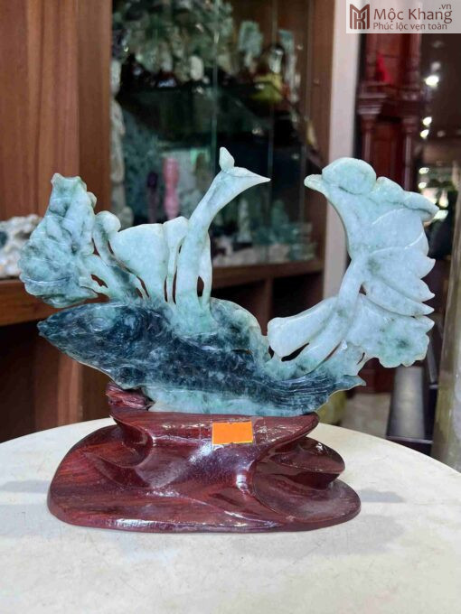Tam Ngư Quần Hội Ngọc Phỉ Thuý Cao 22(cm)