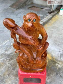 Tượng Khỉ Gỗ Hương Cao 45(cm)