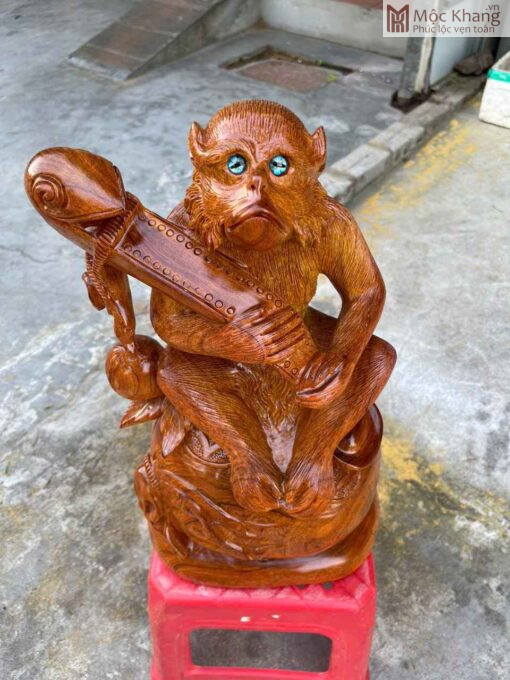 Tượng Khỉ Gỗ Hương Cao 45(cm)