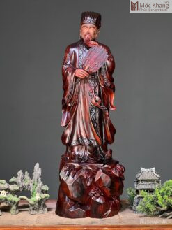 Tượng Khổng Minh Tiên Sinh Gỗ Trắc Cao 69(cm)