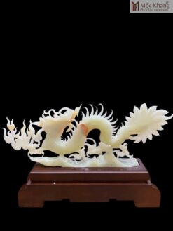 Tượng Nhất Long Ngọc Onyx Huyết Ngang 52(cm)