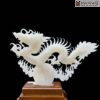 Tượng Nhất Long Ngọc Onyx Trắng Ngang 48(cm)