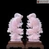Tượng Song Ngư Ngọc Onyx Hồng Cao 30(cm)
