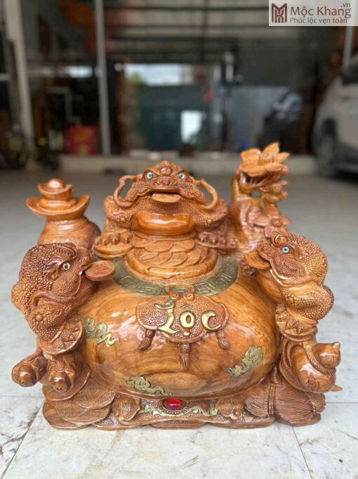 Tượng Tam Cóc Trấn Bình Gỗ Ngọc Am Ngang 58(cm)