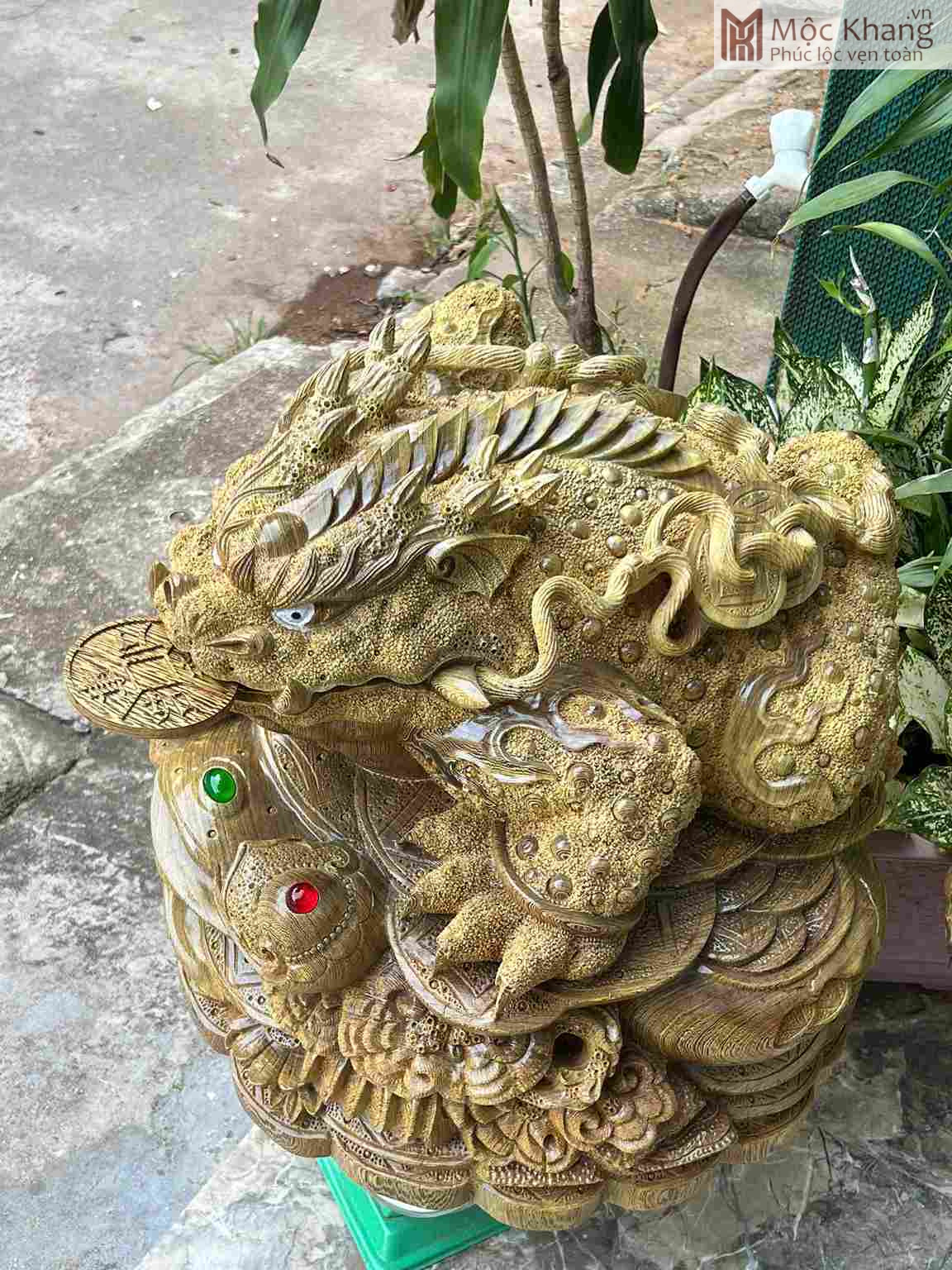 tuong-thiem-thu-go-mun-ngang-58cm (2) Tượng Thiềm Thừ Gỗ Mun Ngang 58(cm)