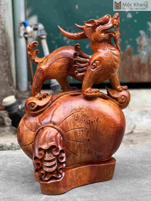 Tượng Tỳ Hưu Gỗ Hương Ngang 66(cm)