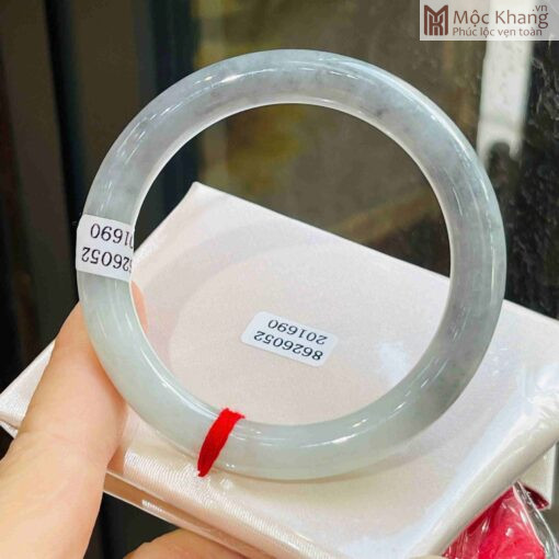 Vòng Bản Đũa Gà Đen Ngọc Cẩm Thạch Ni 52.2(mm)
