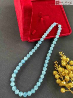 Vòng Cổ Ngọc Hải Lam Aquamarine Dài 65(cm)