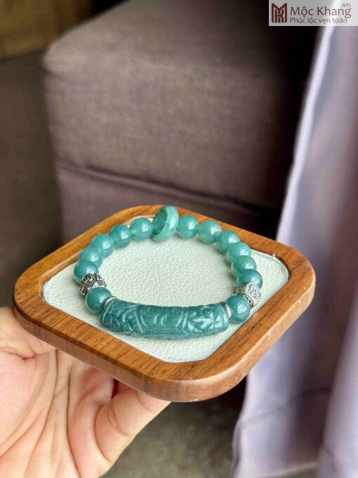 Vòng Lam Ngọc Mix Charm Hạt 9.8(mm)