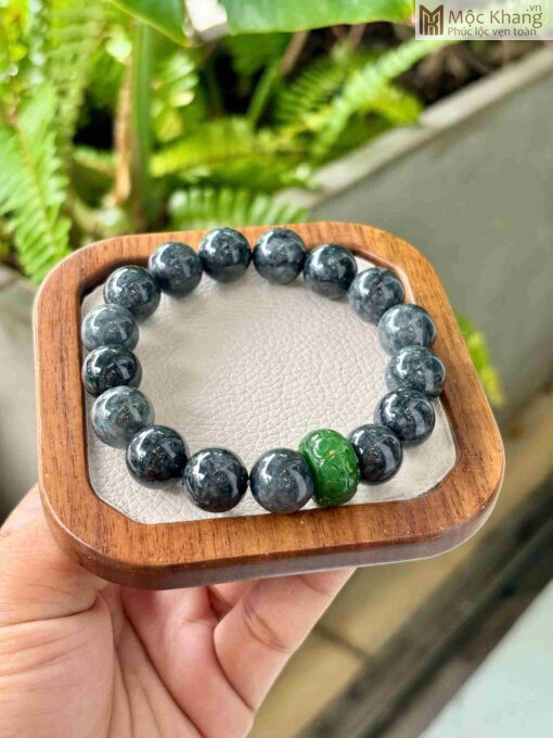 Vòng Ngọc Cẩm Thạch Mix Lu Ngọc Bích Hạt 12(mm)