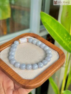 Vòng Ngọc Cẩm Thạch Mix Lu Thống Bạch Ngọc Hạt 8.8(mm)