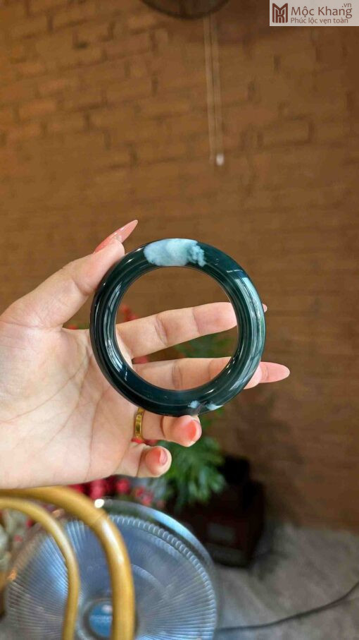Vòng Tay Mã Não Xanh Ni 55(mm)