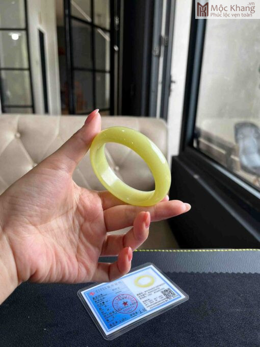 Vòng Tay Ngọc Bích Hòa Điền Ni 54(mm)