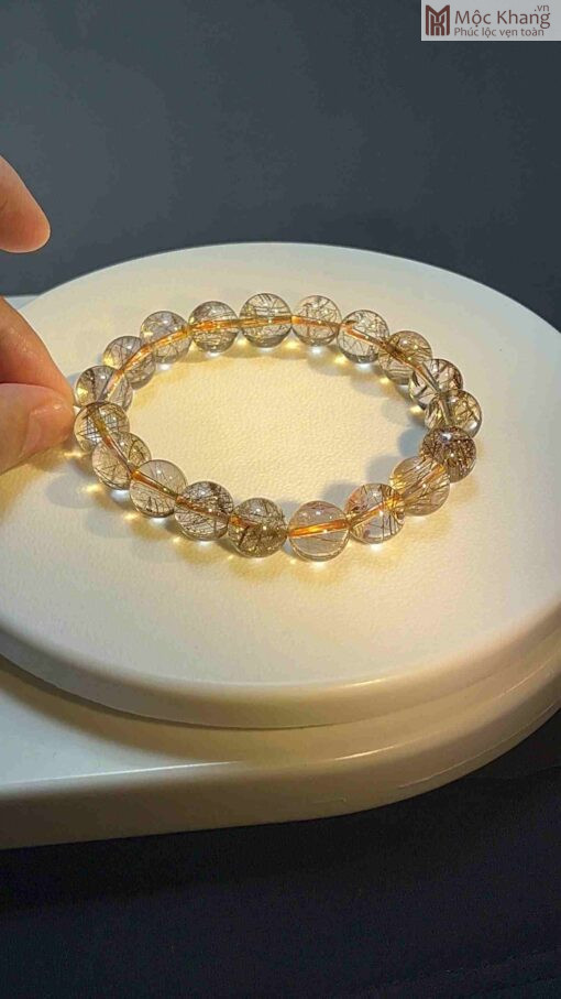 Vòng Tay Thạch Anh Tóc Nâu Hạt 11(mm)