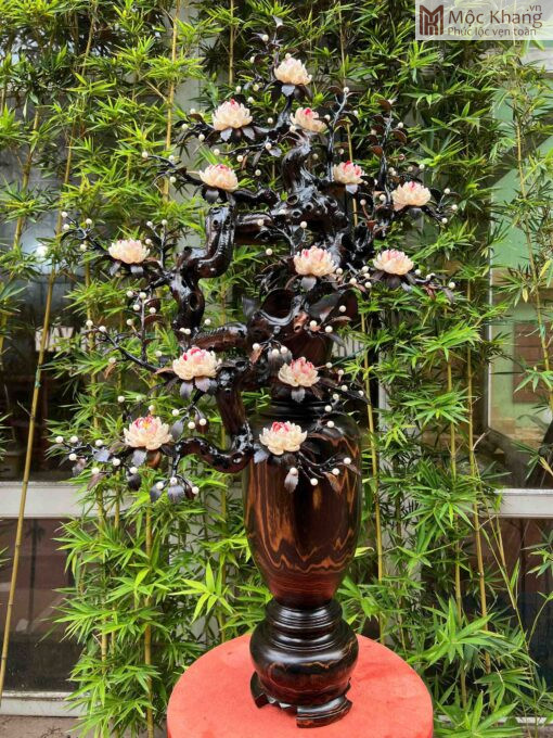 Bình Hoa Phú Quý Gỗ Mun Cao 100 (cm)