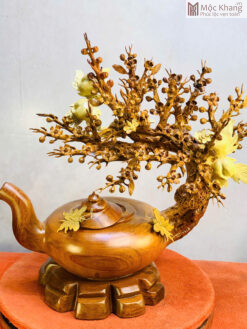 Bình Mai Đào Gỗ Hương Cao 68 (cm)