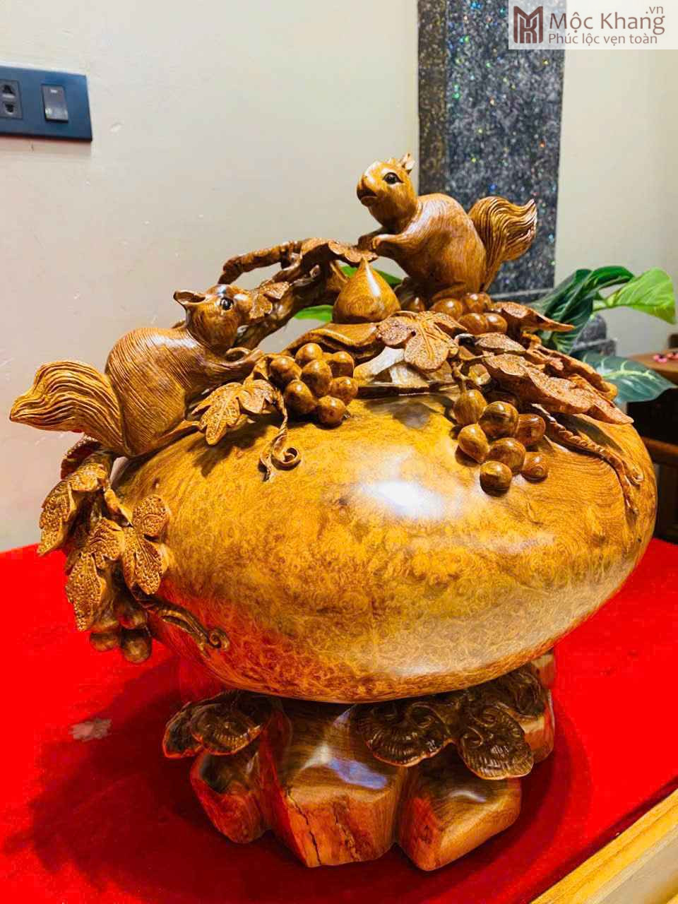 Chum Phú Quý Gỗ Nu Hương Cao 38 (cm) (4) Chum Phú Quý Gỗ Nu Hương Cao 38 (cm)