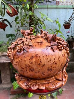 Chum Phú Quý Nho Sóc Gỗ Nu Ngọc Am Cao 47 (cm)