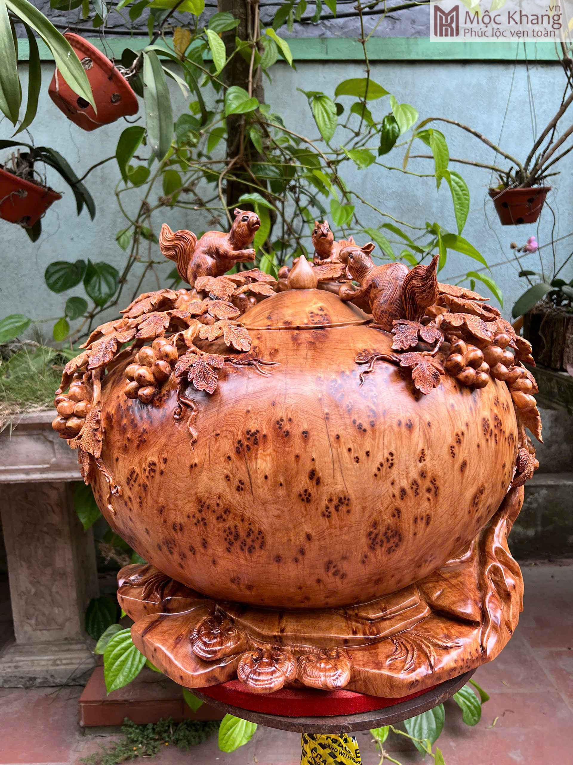 Chum Phú Quý Nho Sóc Gỗ Nu Ngọc Am Cao 47 (cm) (3) Chum Phu Quy Nho Soc Go Nu Ngoc Am Cao 47 cm 3