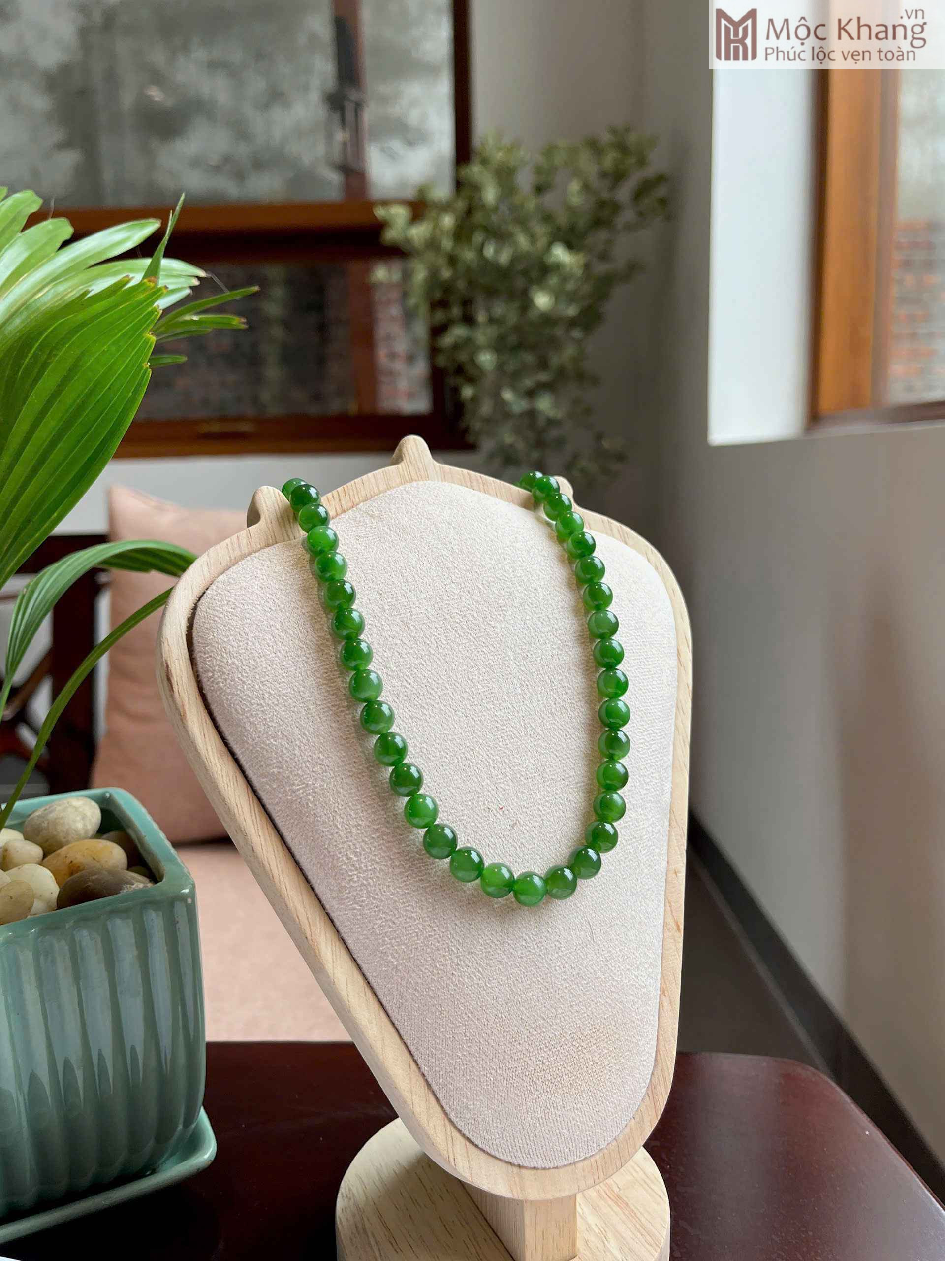 Chuỗi Cổ Ngọc Hòa Điền Hạt 8 (mm) (2) Chuỗi Cổ Ngọc Hòa Điền Hạt 8 (mm)