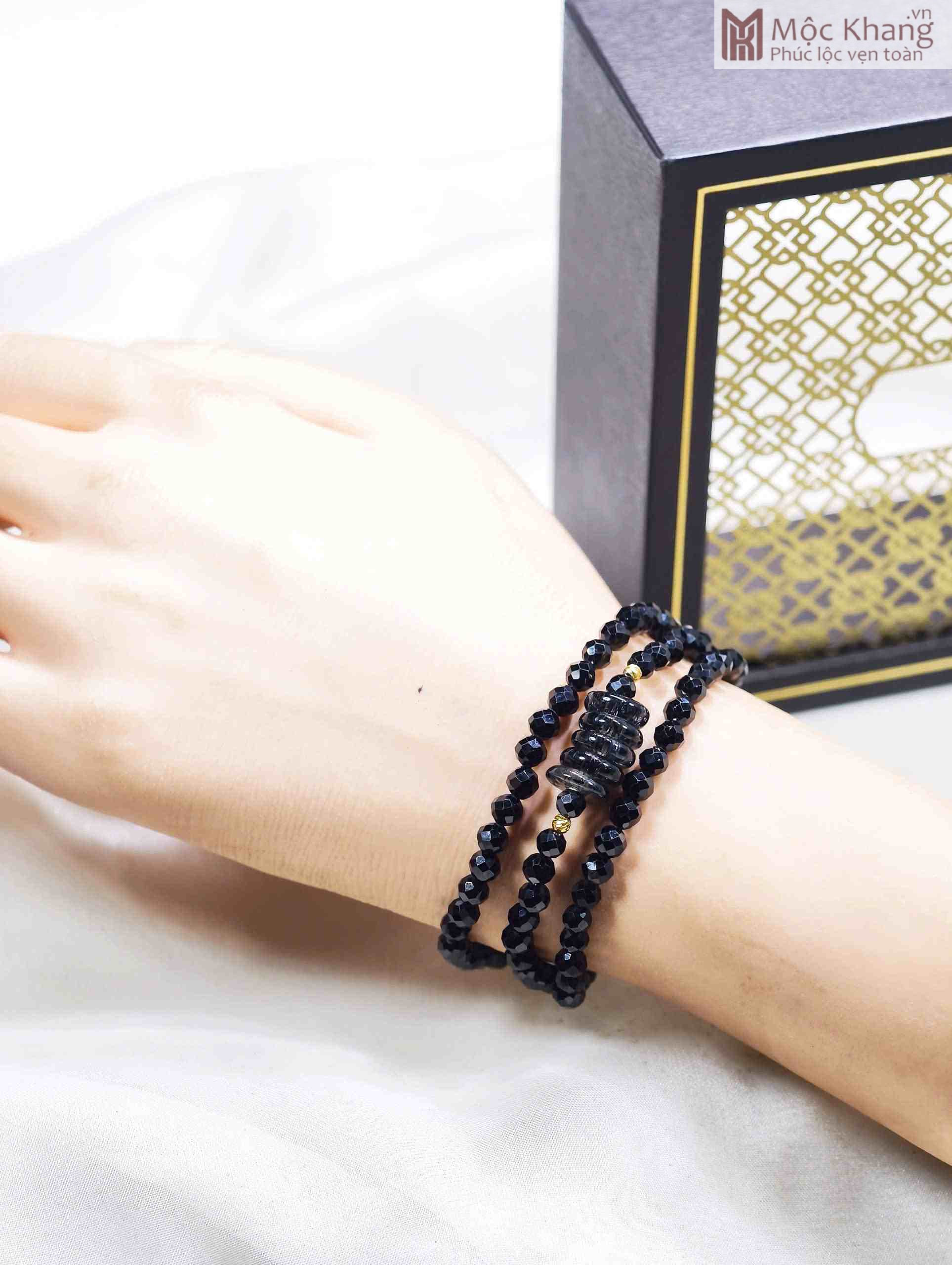 Chuỗi Spinel Đen Mix Ngũ Điếu Thạch Anh Tóc Hạt 4 (mm) (3) Chuoi Spinel Den Mix Ngu Dieu Thach Anh Toc Hat 4 mm 3
