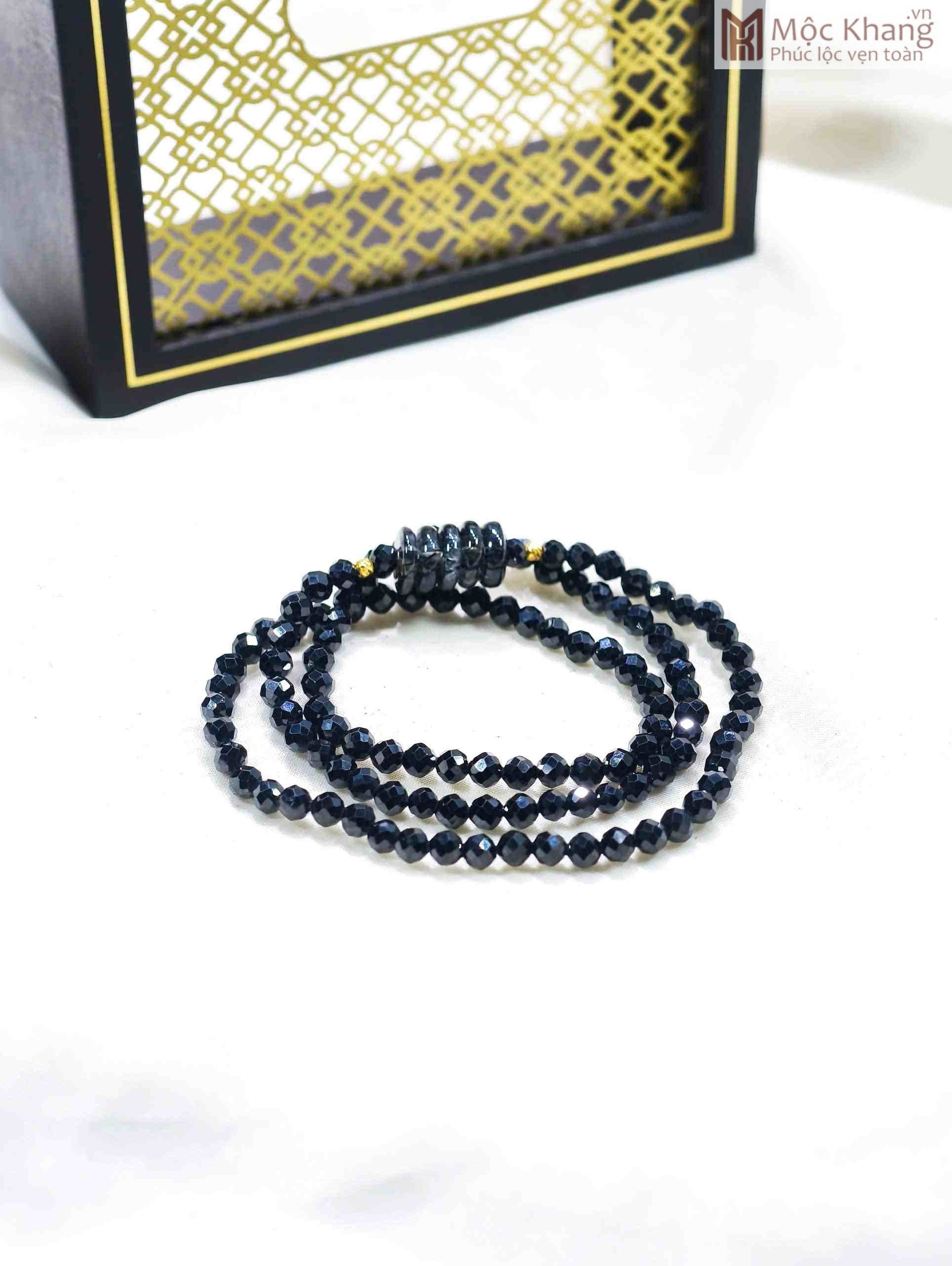 Chuỗi Spinel Đen Mix Ngũ Điếu Thạch Anh Tóc Hạt 4 (mm) (4) Chuoi Spinel Den Mix Ngu Dieu Thach Anh Toc Hat 4 mm 4