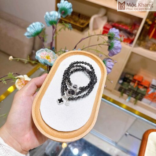 Chuỗi Thạch Anh Tóc Đen Hạt 6 (mm)
