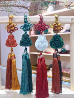 Khánh Treo Xe Di Lặc Ngọc Bích Và Ngọc Huyết
