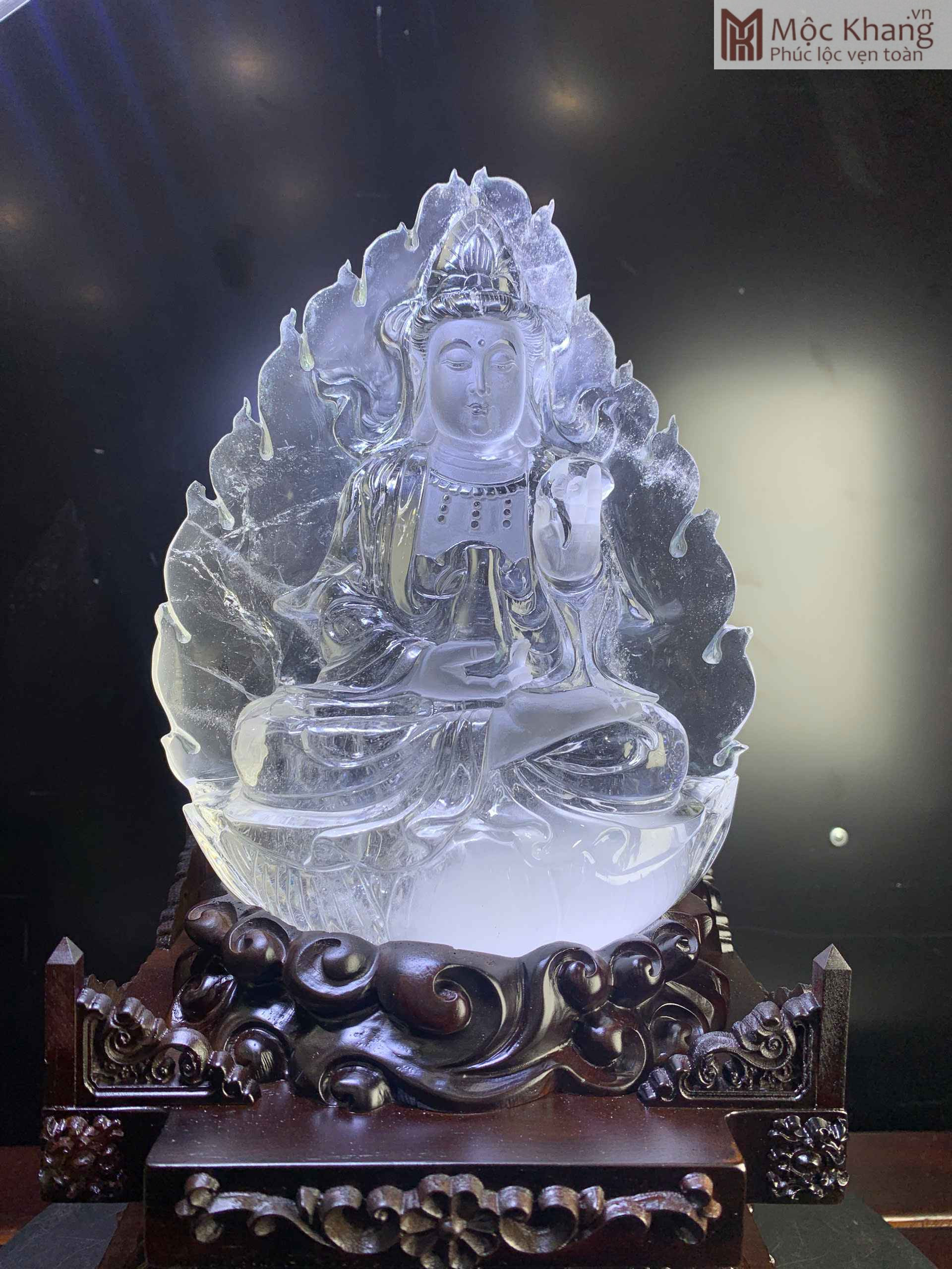 Tác Phẩm Phật Quan Âm Thạch Anh Trắng Cao 20,5 (cm) (1) Tác Phẩm Phật Quan Âm Thạch Anh Trắng Cao 20,5 (cm)