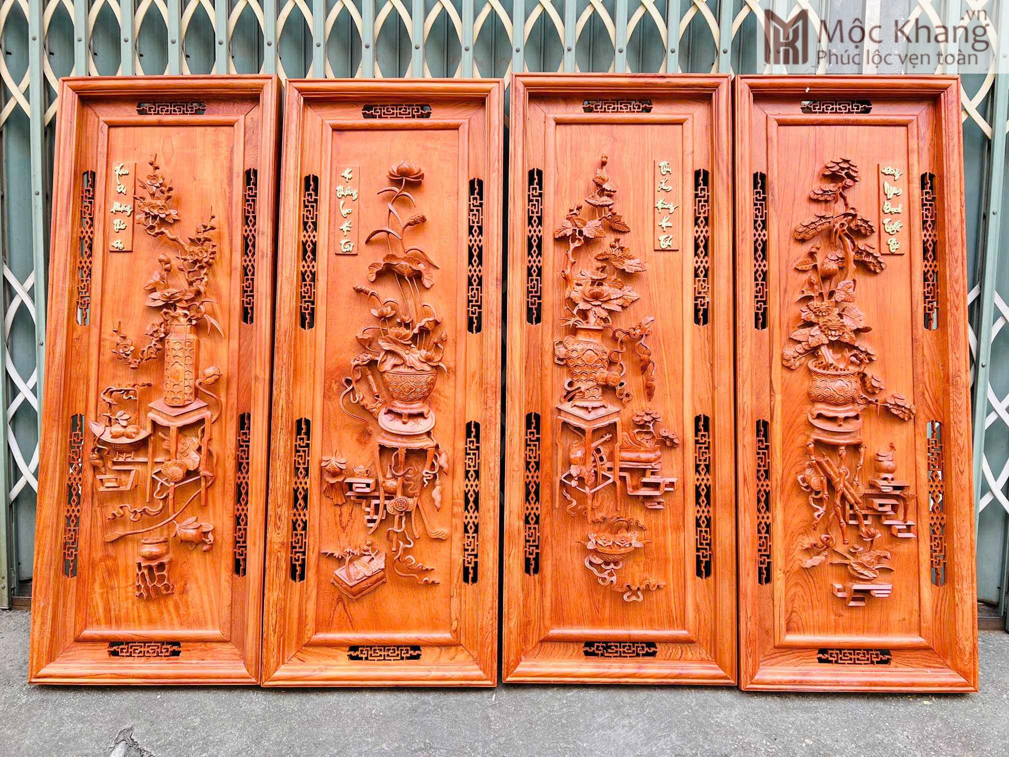 Tranh Xuân Hạ Thu Đông Gỗ Hương Đá Cao 127 (cm) (1) Tranh Xuân Hạ Thu Đông Gỗ Hương Đá Cao 127 (cm)